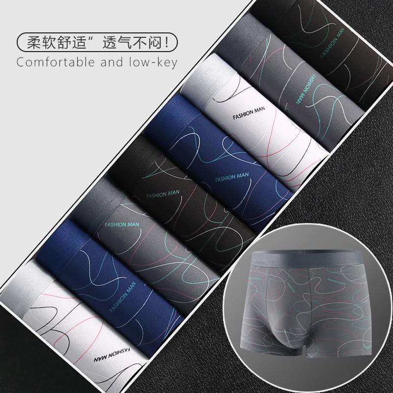 Roupa Íntima Masculina Boxers Masculinos Boxers de Cintura Média para Jovens Calças de Tamanho Grande para Meninos Shorts
