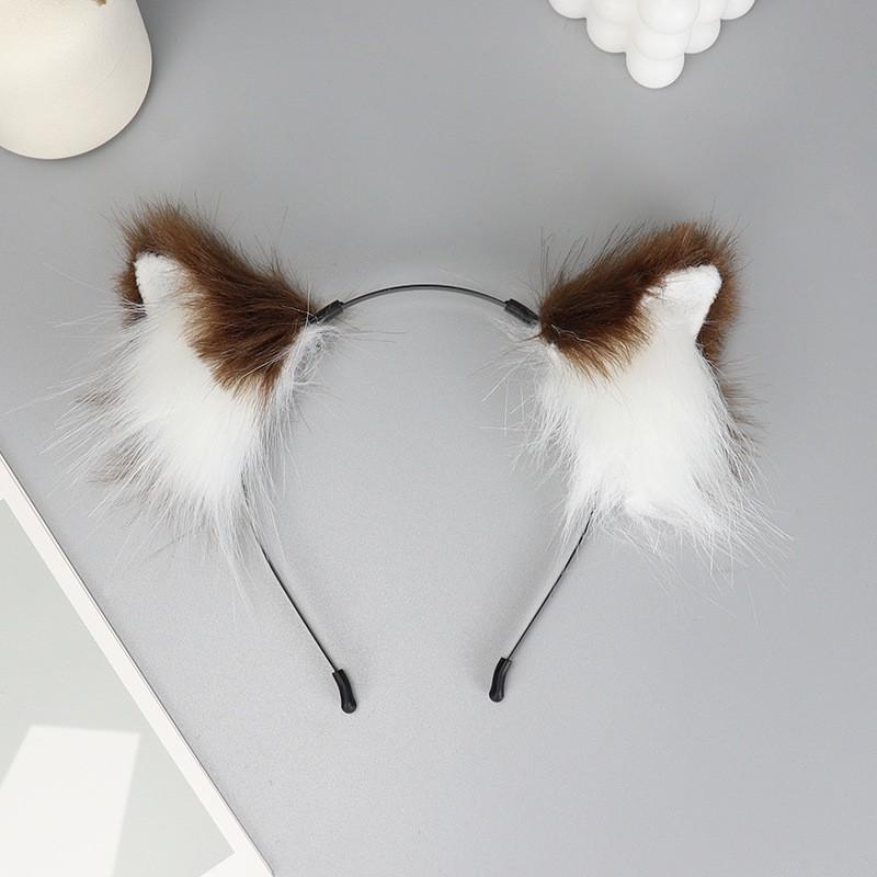 Handgemachtes Plüschtier-Ohren-Haarband für Damen, Herren, Cosplay, Katze, Fuchs, Haarschmuck in mehreren Farben