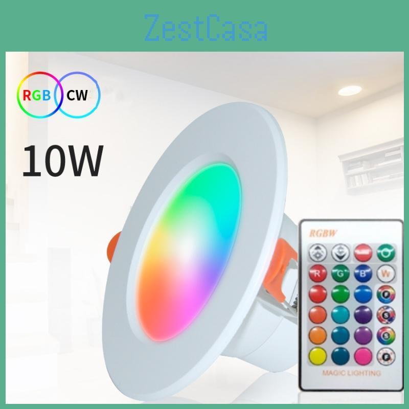 Led Rgb 10w15w Ac Downlight Ceiling Light Ac 110v 220v Dimmable Downlight Recessed Led Spot Lamp With Ir Remote Control Lamp