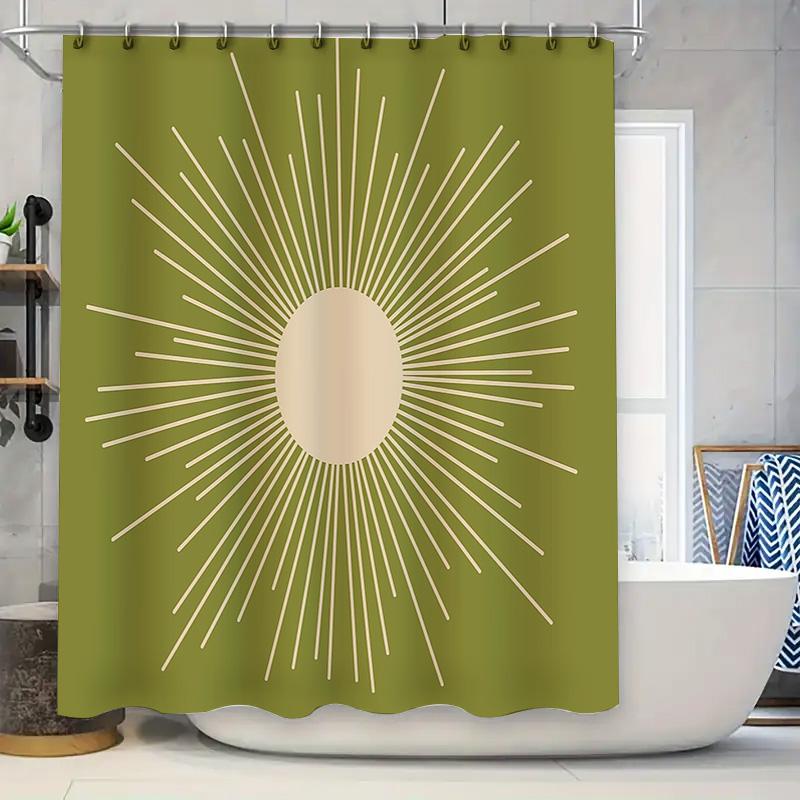 

Boho Sun Shower Curtain Tropical Beach Wall Art Nature Home Decor Bathroom Set Waterproof Modern Farmhouse Aesthetic W60H190(CM)-1 Pcs
