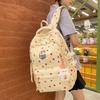 Dot Print Backpack Junior High School Student Lightweight Schoolbag Girl's Large Capacity Backpack