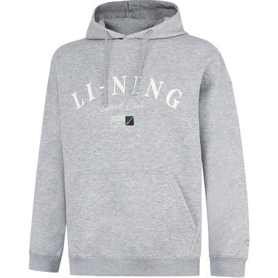 Li Ning Bequemes Lässiges Einfaches Kapuzen-Lockeres Sweatshirt Herren Sweatshirt Grau AWDU713-1