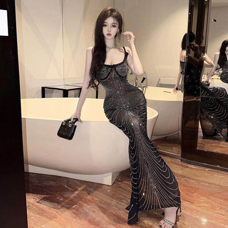 Rochie Sexy cu Bretele din Plasă Transparentă pentru Femei