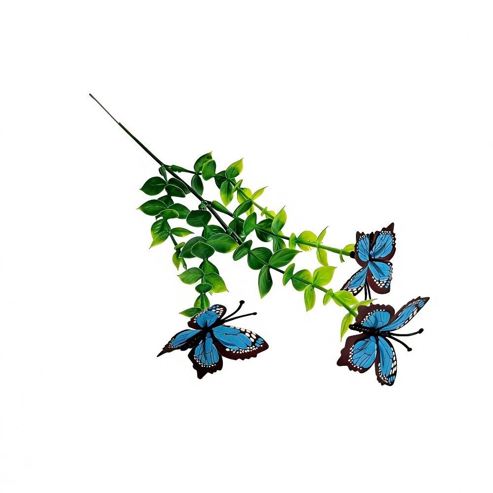 New 3D Printing Artificial Butterfly Flowers Multi-Bloom Pink Artificial Faux Plants Plastic Fake Flower Indoor Decoration