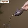 300ml Elegant Yixing Purple Clay Teapots Handmade Auspicious Beast Weekly Count Pot Raw Ore Azure Mud Kettle Zisha Tea Set Craft