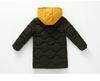 Boys' Winter Hooded Down Cotton Coat - Mid-Length Padded Jacket