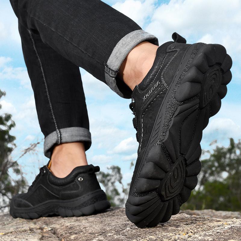 Fashion Men Shoes High Quality Hiking Shoes Trekking Sneakers Shoes Men Comfortable Ankle Boots Genuine Leather Handmade Casual Footwear
