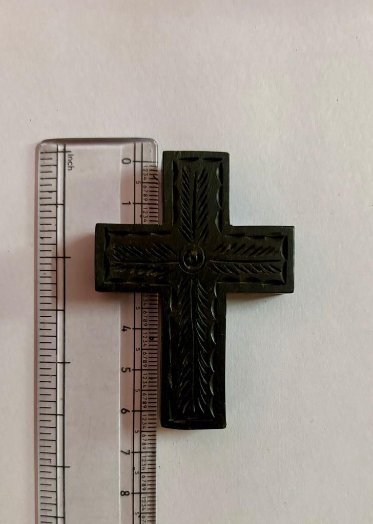 1 Pc Wood CROSS Pendant, Jesus Christ, Wooden Locket Handmade, 6 Cm, Handcarved, Christianity, Unisex for Men and Women, 12