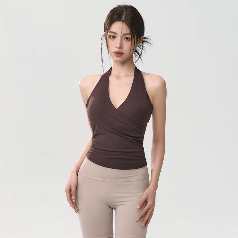 MITAOGIRL V-Neck Cross-Back Sports Bra M