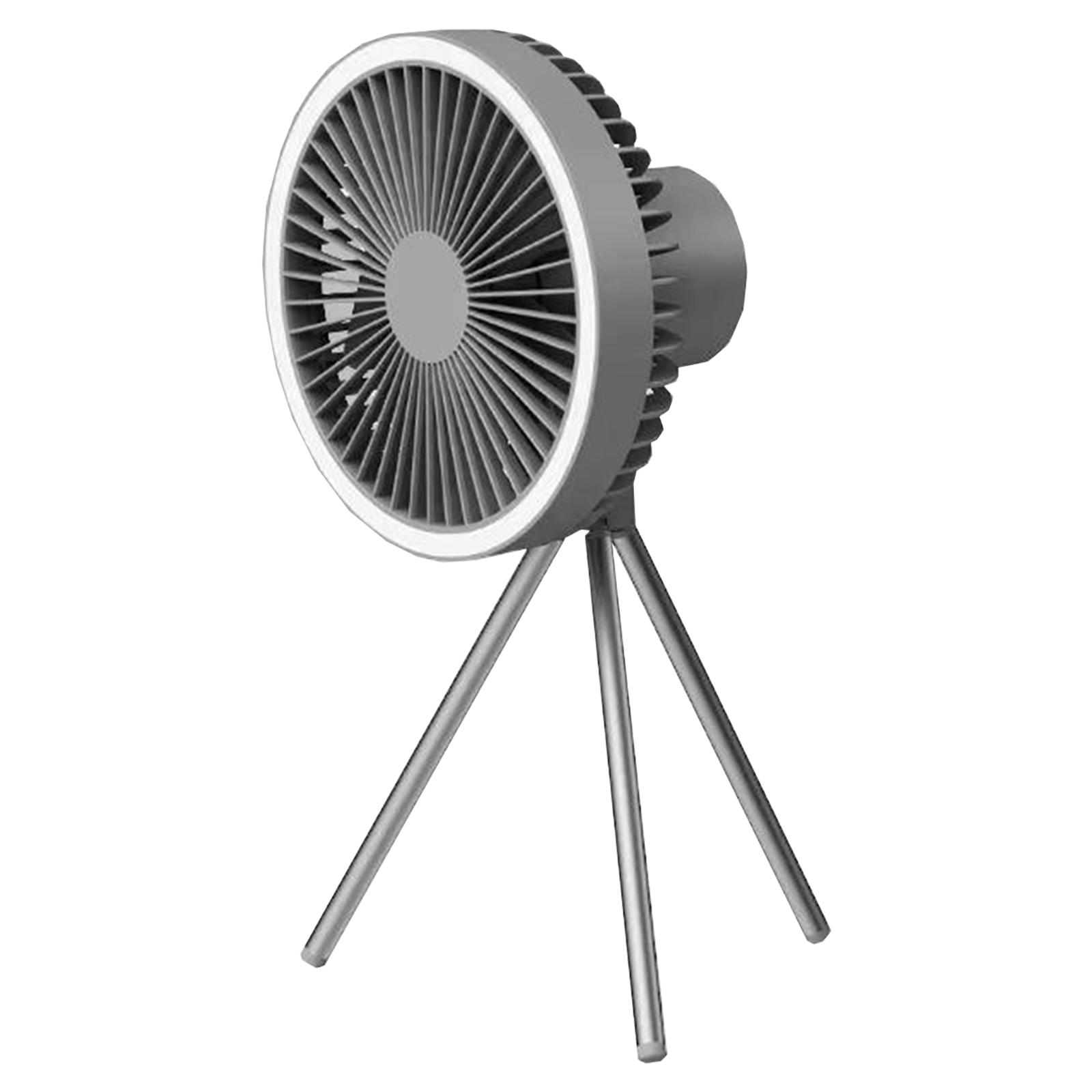 

10000mah Usb Tripod Camping Fan With Power Bank Light Portable Circulator Wireless Ceiling Fan With Timing Function Black gray#0