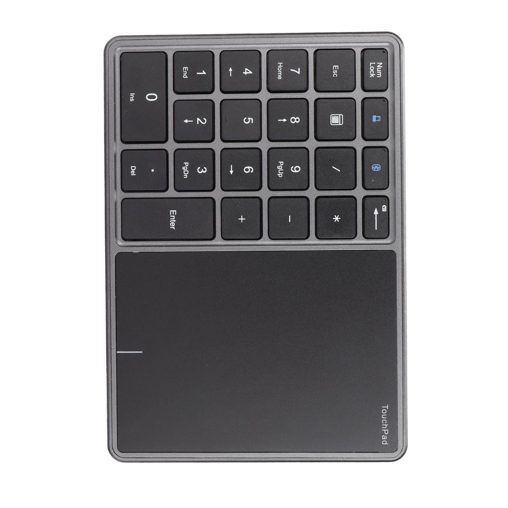 Wireless Numeric Keypad 2.4G Ergonomic 7.5 Degree Angle 10m Receiving Type C Port 22 Keys Number Keypad with Toucad