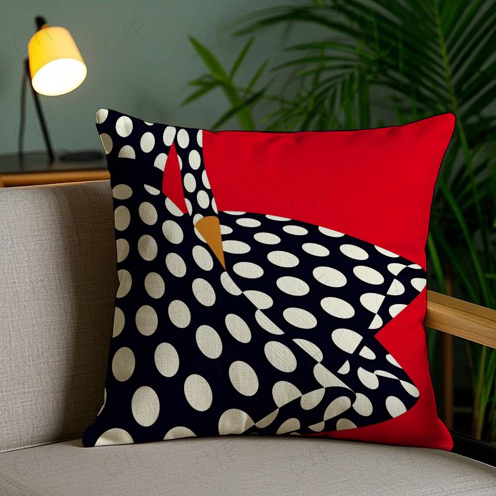 M-Malika Favre Ant Vantage Simple Pillow Case Anti-Dustmite Pillowcase Invisible Zipper Silky Short Plush Sofa Cushion Cover