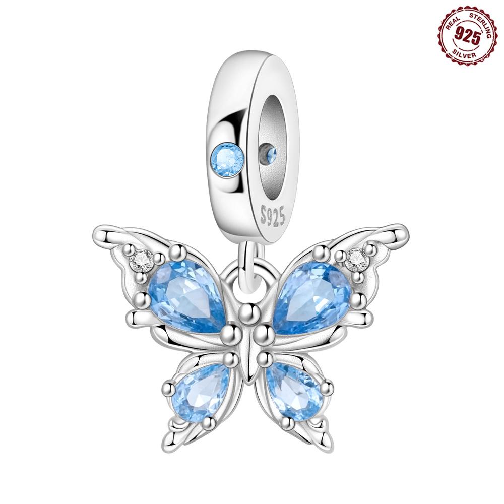 Charm Inimă Fluture Cupru Strălucitor Diamante Complete Pentru Brățară Originală Mărgele Pavé Fulg de Nea Bijuterii Cadou de Sărbători