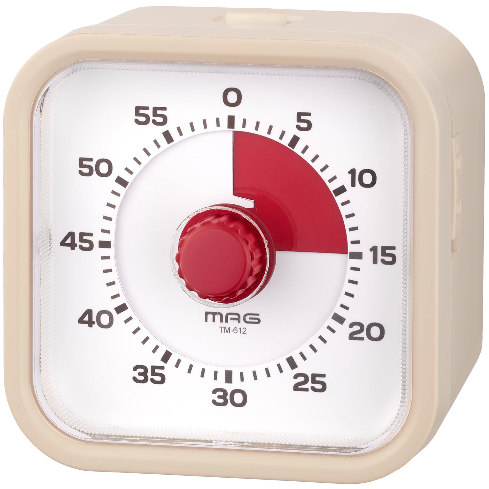 

MAG Timer, Analog Dial, for Studying, Learning, Exams, Kids, Students, Time Management, Easy Setup, Quiet, Electronic Sound, Mute, Silent,
