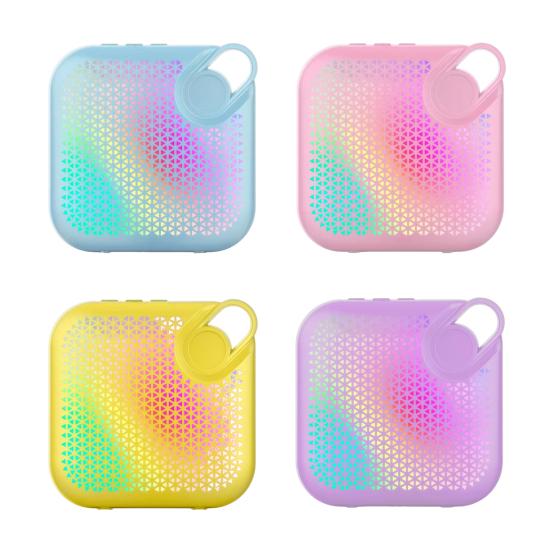 Bluetooth-compatible Speaker with Colorful Lights Low Latency Wide Area Sound Effect Rechargeable