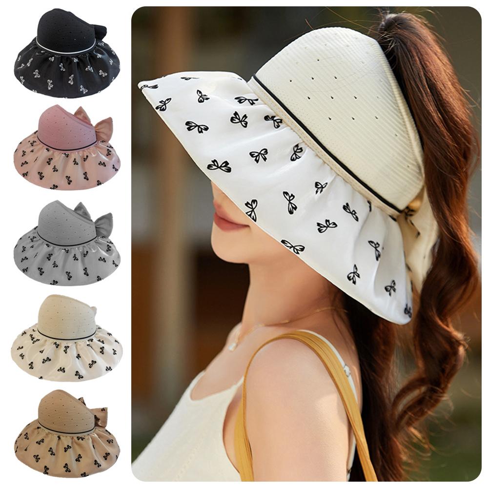 

Anti-UV Empty Top Hat Foldable Beach Hat Fashion Sun Hat Women хакі
