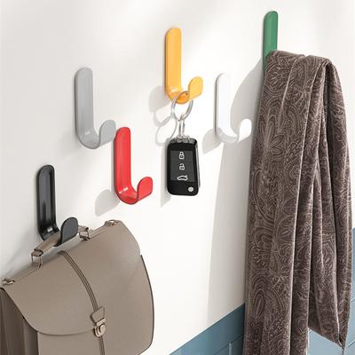 Crochets muraux auto-adhésifs solides pour serviettes, 6 pièces, cintre de porte, sac à clés, support de crochet pour manteau, organisateur de maison, accessoires de cuisine et de salle de bains