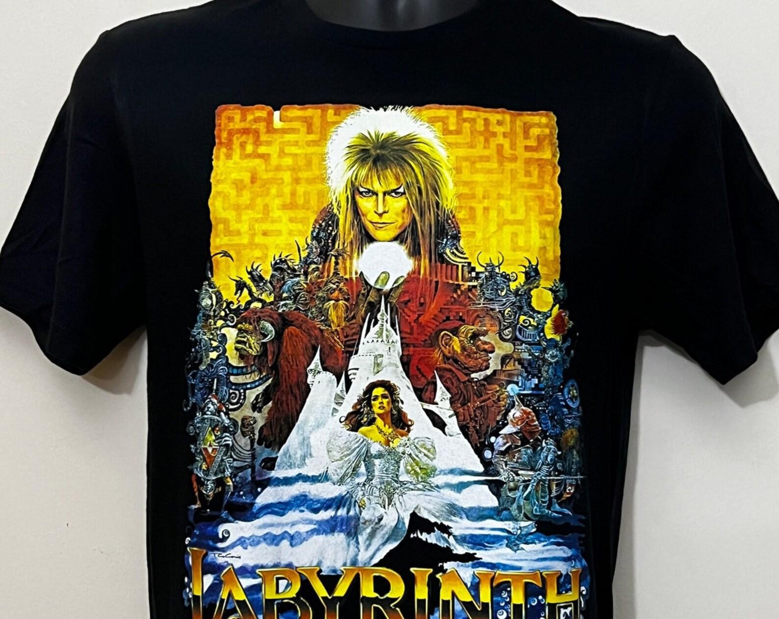 Labyrinth david bowie - 80s fantasy classic movie tee S