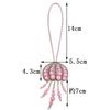 Rhinestone Jellyfish Beads Patches Bag Charm Crystal Tassel Lanyard Sewing Jellyfish Beading Applique Patch Keychain Bag Accesor
