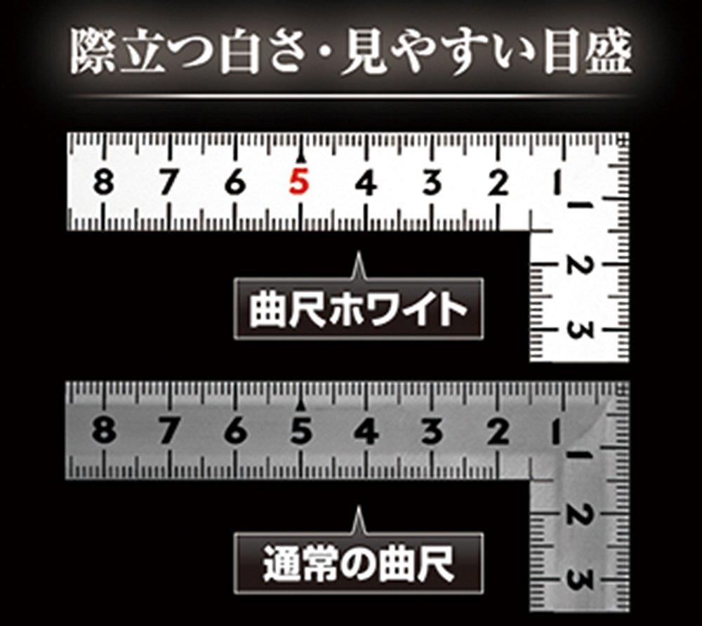 Shinwa Sokutei Curved Ruler Same Thickness Shaku 6 Sun Combined Scale Masterpiece White 11106 50cm/1