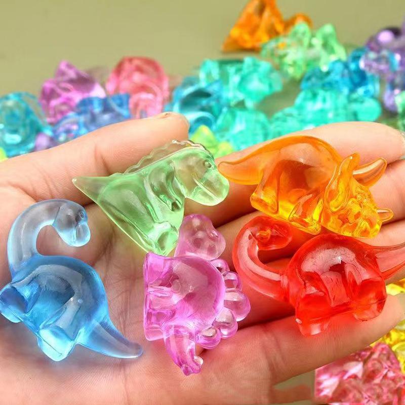 

10Pcs Acrylic Gems Small Dinosaur Figures Bulk Pirate Treasure Archaeological Excavation Toys Party Favors For Kids Goodie Bags