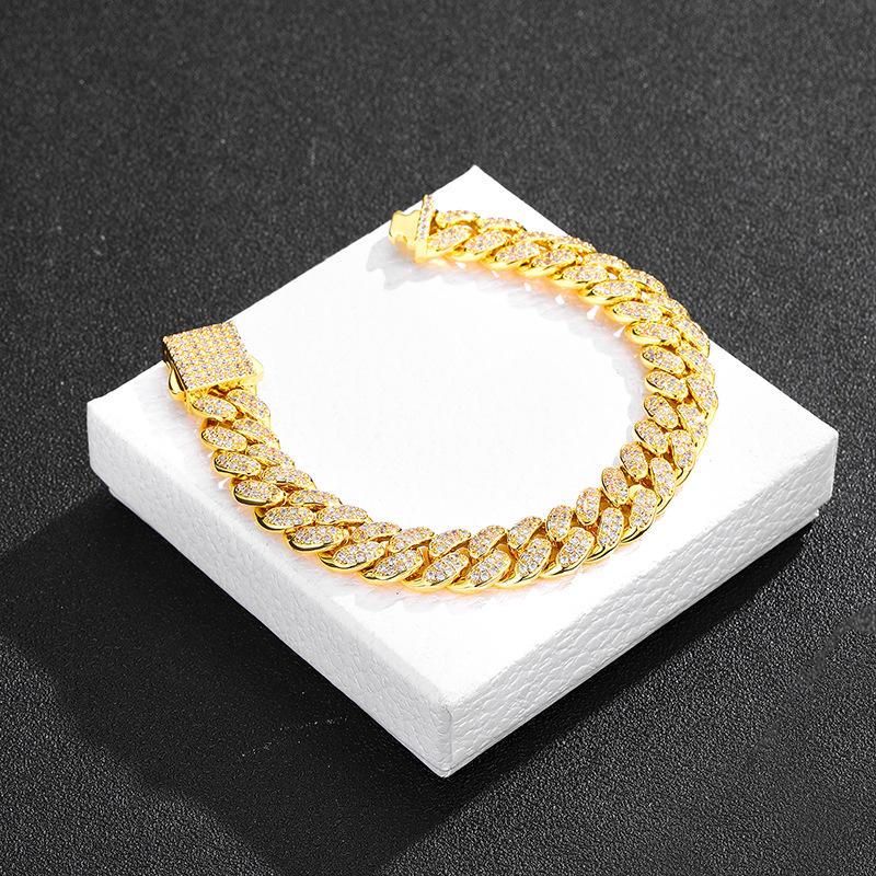 Men's 13mm Zircon-Studded Hip Hop Miami Necklace