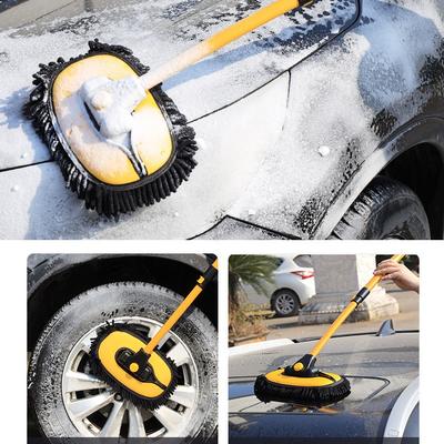 Car Wash Mop Retractable Long Handle Curved Rod