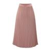 Gonna midi plissettata in chiffon europeo con elastico in vita