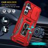 Shockproof Armor Phone Case For Samsung Galaxy A56 A36 A26 A16 A55 A35 A25 A73 Slid Camera Protect Magnetic Hybrid Ring Cover