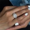 2026 Classic Simple Design Wedding Engagement Rings for Women Mosaic Square Crystal Cubic Zirconia Brilliant Luxury Jewelry