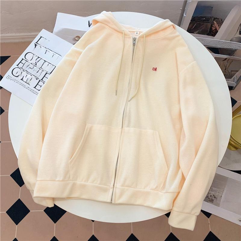 Autumn Winter New Casual Oversized Women's Cardigan Hooded Sweatshirt Zipper Y2k Hoodie Harajuku Solid Youth Women Hoodies Coats