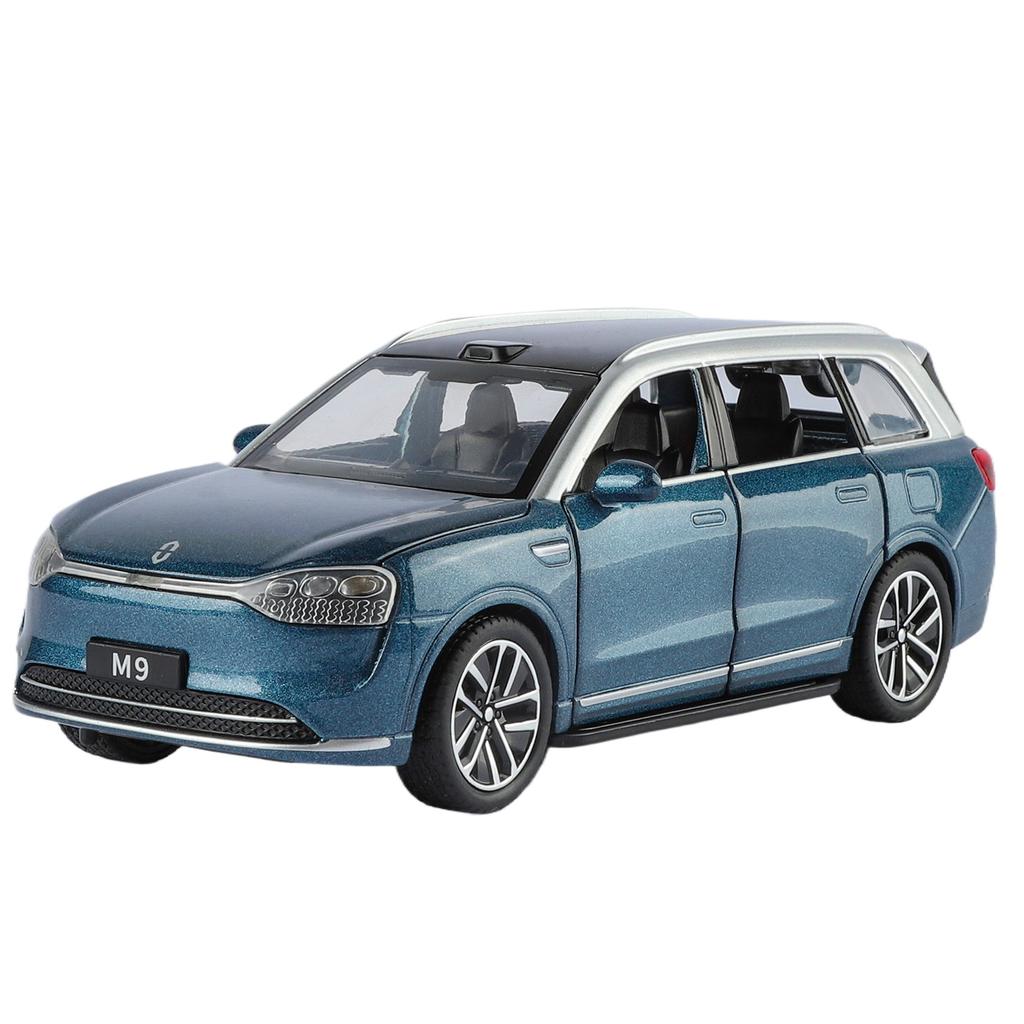 1/32 AITO M9 SUV Alloy New Energy Car Model Diecasts Metal Luxy Vehicles Car Model Simulation Sound and Light Childrens Toy Gift