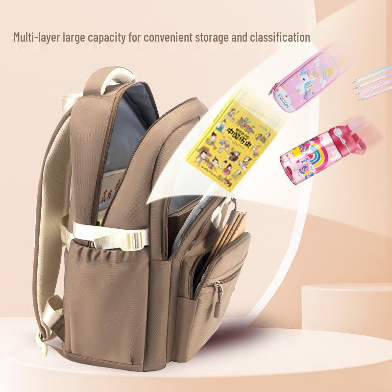 2025 Student Backpack: Grades 3-9, Dual Shoulder, Unisex, Decompression Design for Primary & Middle School