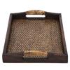 Breathable Hollow Tea  Tray Wooden Fruit Tray Eco Friendly Weave Tray  Tea Room