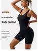 Seamless Ribbed One-Piece Sportswear: Elastic Fitness and Yoga Bodysuit