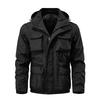 Men's Solid Color Detachable Outdoor Workwear Casual Loose Zipper Pocket Long Sleeve Jacket