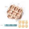 6-Hole Ice Cream Mold Multicolor Silicone Popsicle Molds Fruit Animal Sea Animal Homemade Dessert Ice Pop Cube Maker