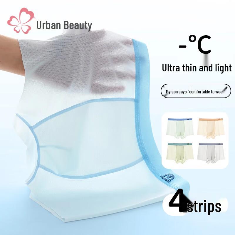 

Teen Boys Ice Silk Quick-Dry Boxer Briefs M (110)