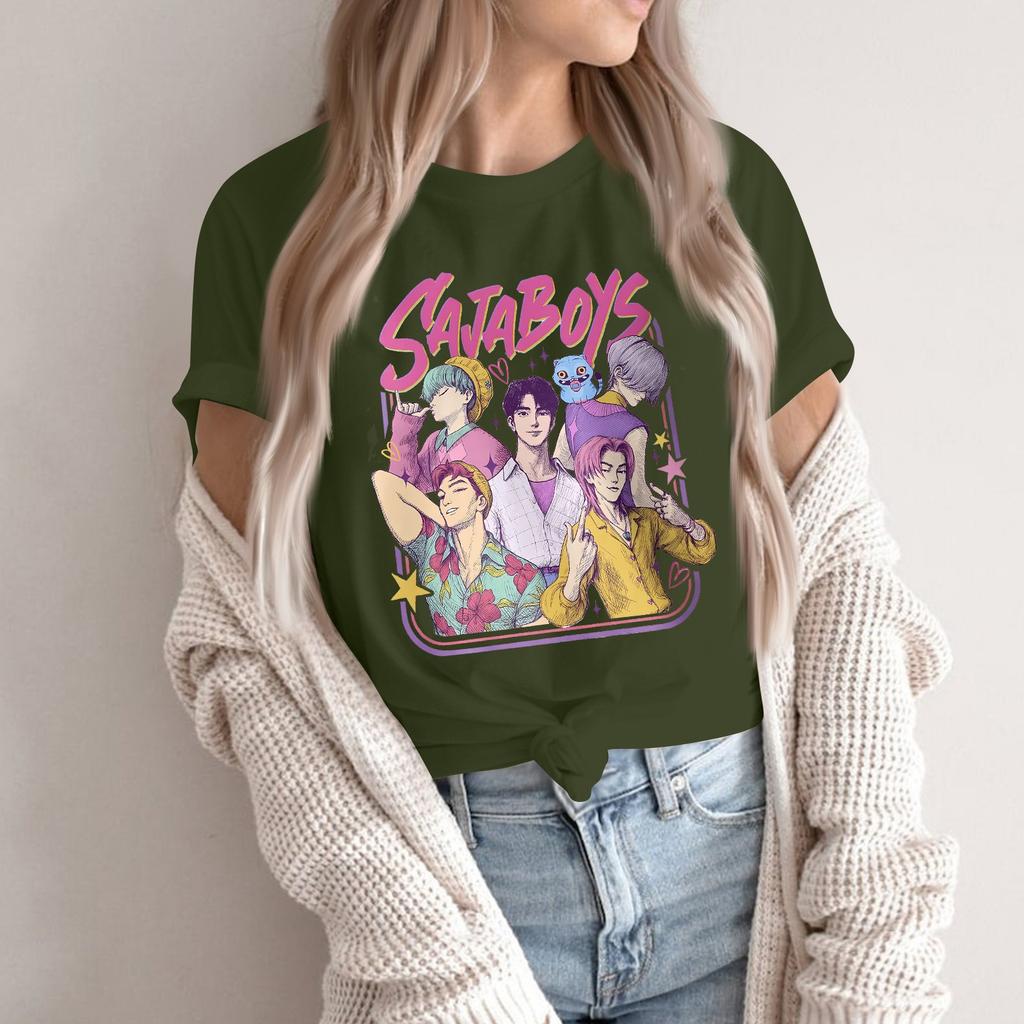 Women's Round Neck Short Sleeve T-shirt Casual Loose Top