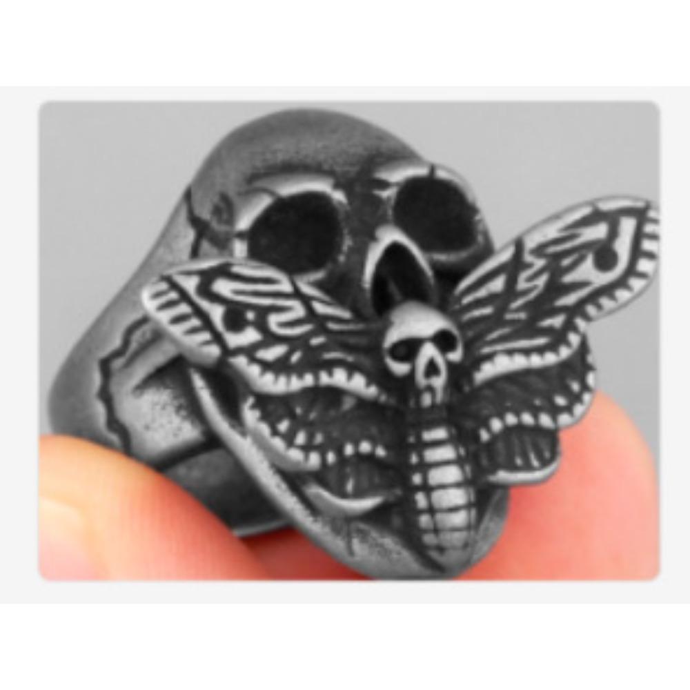 

Трендовое панк кольцо с черепом для мужчин, винтажные готические украшения, уникальный модный аксессуар No. 15