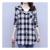 Navava Men Check Long Sleeve Hooded Shirt Nb1876