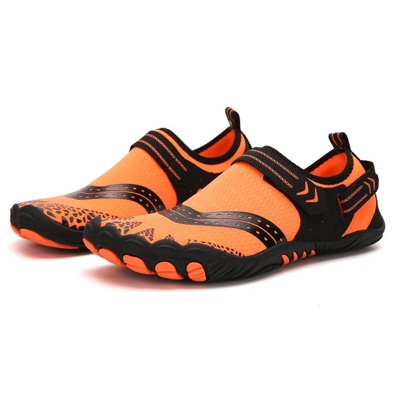 

Унисекс Пляжная обувь для босиком Быстросохнущая обувь для плавания и воды Пятипалая пляжная обувь для ходьбы вверх по течению Спортивная водная обувь 35-46 46 оранжевый