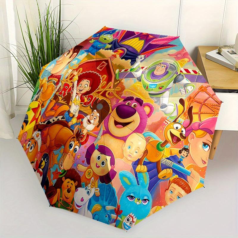 

Toy Story, Pixar Automatic Opening and Closing Umbrella, Compact Travel Umbrella, Lightweight and Portable, Suitable for Beach Commuting Bus
