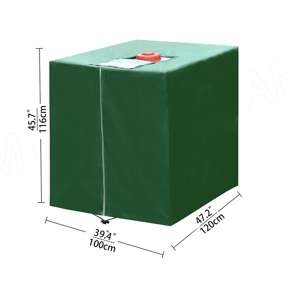 Heavy Duty IBC Water Tank Cover 275 Gallon Waterproof Anti-Oxidation IBC Tote Cover Water Tank Shield