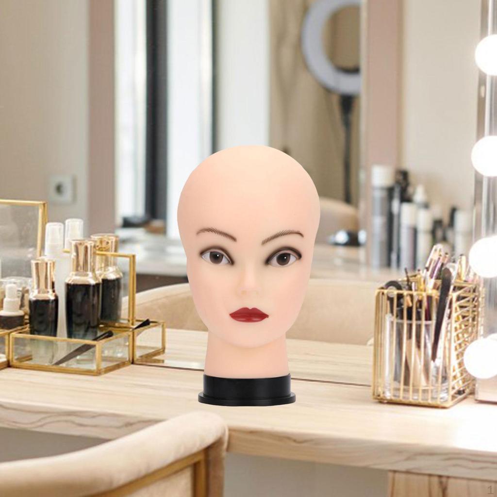 Glatze Mannequin Kopf Make-Up Puppe Freistehende Robuste Perücke Display Puppe für Schal Salon