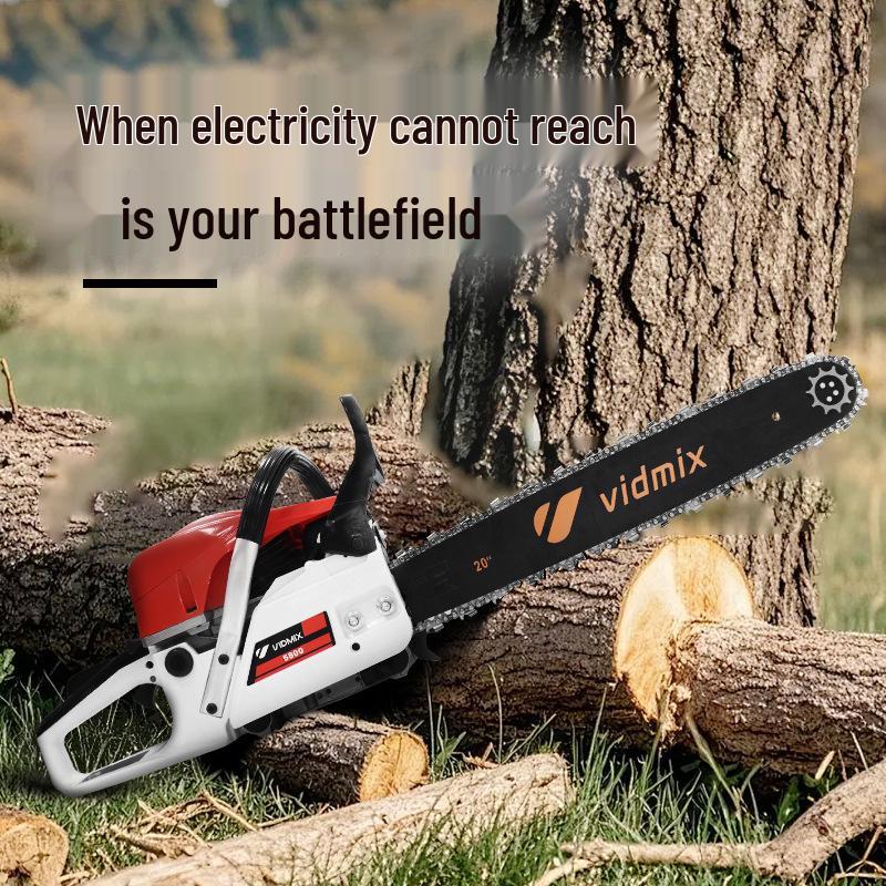 58CC Red/White 20-inch High-Power Gasoline Chainsaw for Logging