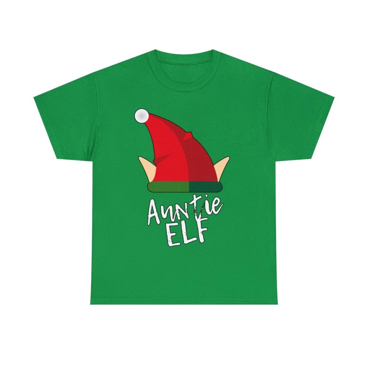 Auntie Elf Christmas Costume Graphic Tee Shirt 2XL