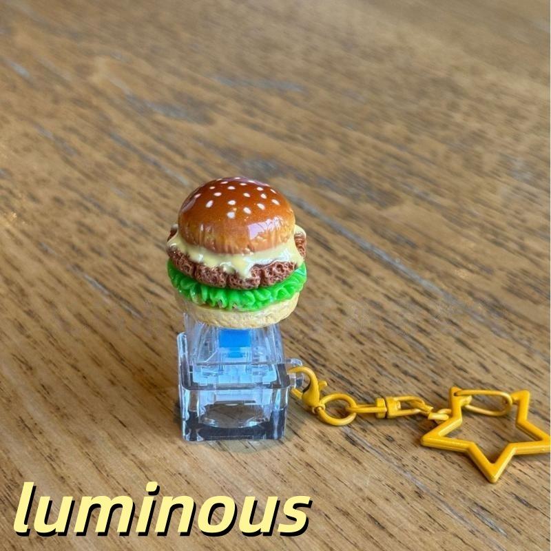Funny Cute Bread Keycap Clicker Stress Relief Mini Fingertip Decompression Keychain for Teen Birthday Gifts
