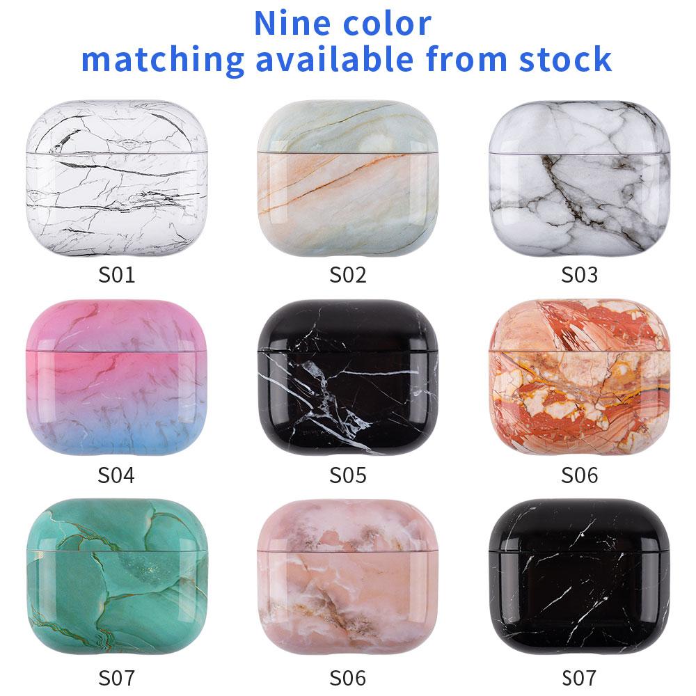 Marble Pattern Case For Apple Airpods 4 4th Generation Hard PC Cover For AirPods Pro 3 Pro3 Protective Cases Fundas