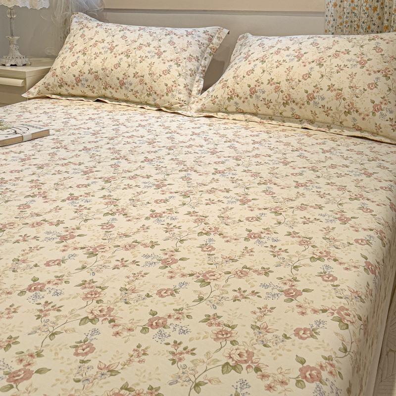 Mei Yun Ge Small Fresh All Cotton Printed Flower Series Single Bed Sheet